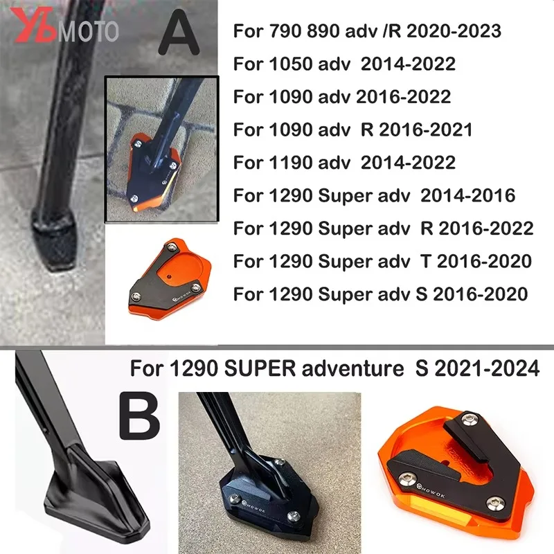 MOWOK For KTM 1290 890 790 1190 1090 1050 ADVENTURE super adv R S T motorcycle Accessories side stand pad kickstand Extension