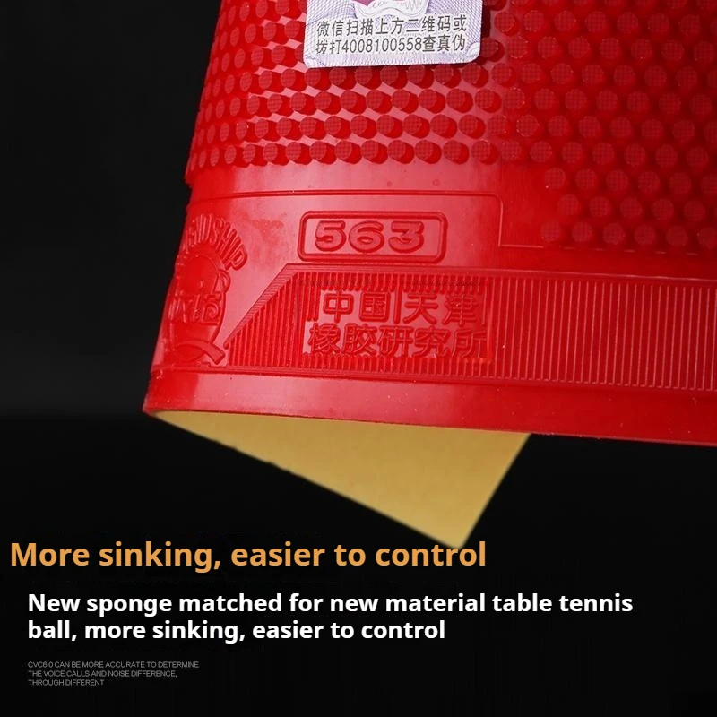 729 Friendship 563PRO نقاط صفائح مطاطية لتنس الطاولة - نقاط خارجية وقصيرة مطاط بينج بونج متين مع إسفنجة لهجوم الغرق