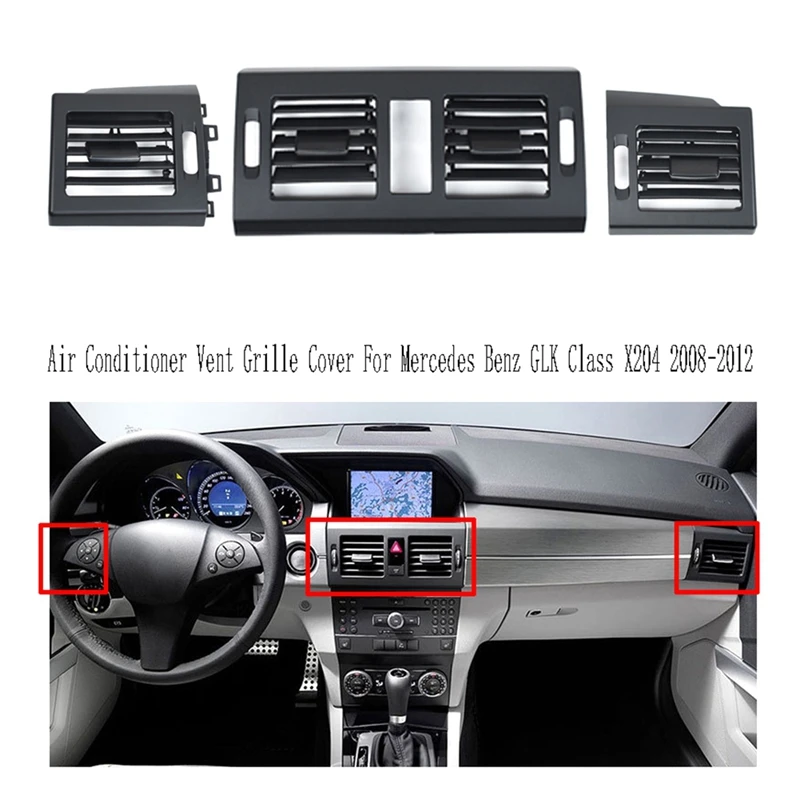 Dash Panel Air Conditioner Vent Grille Cover For Mercedes Benz GLK Class X204 2008-2012