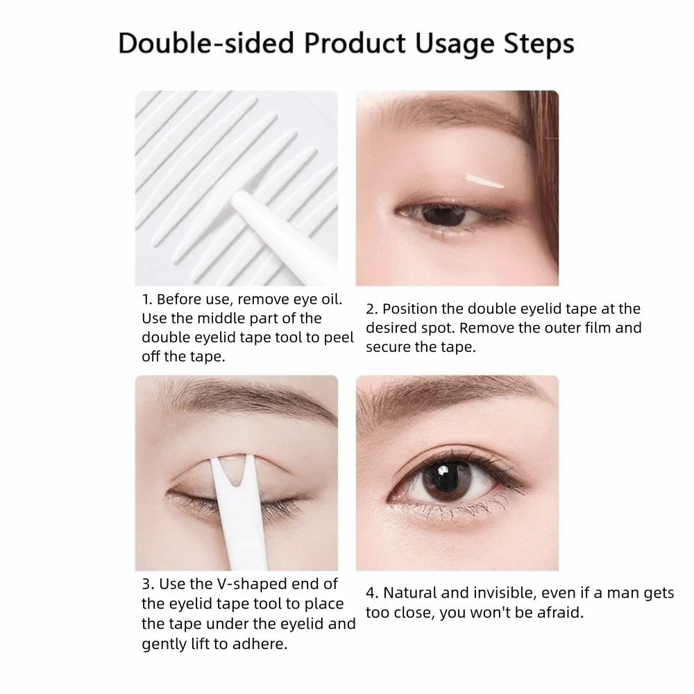 New Clear Double Eyelid Tape Self-adhesive Eye Makeup Tool Invisible Fold Big Eyes Eyelid Sticker For MOTONOZEN