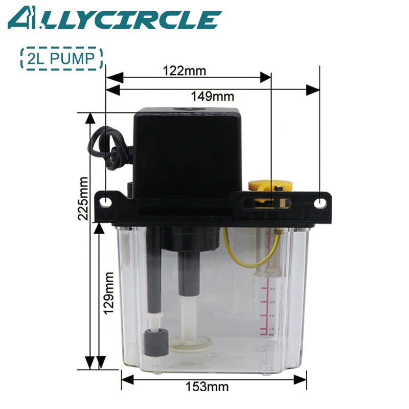 Auto Lubrication Pump 1L 2L AC220V 4mm Electromagnetic Pump CNC Oil Lubrication Pump Lubricator for CNC Machine Tools