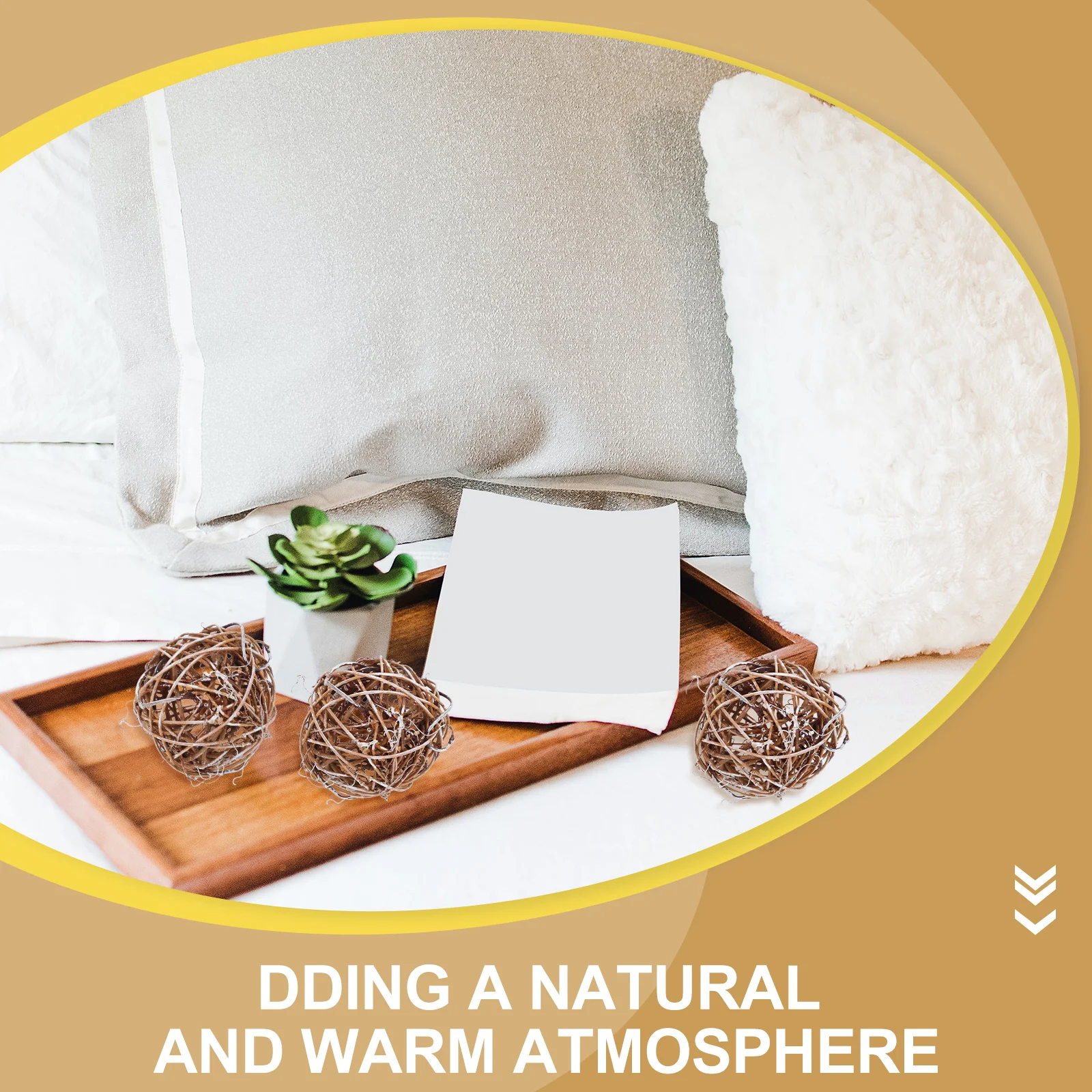 

10pcs Rattan Balls Home Decor Natural Hanging Ornament For Wedding Party Decoration Craft Centerpiece Bowl Filler Layout