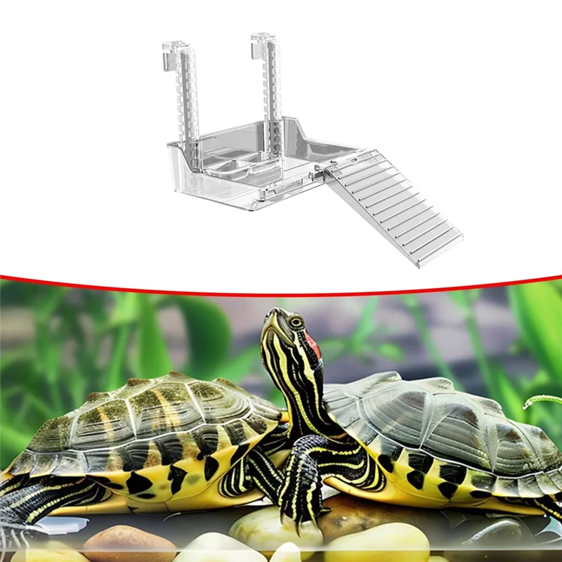 YWDZ-New Turtle Tank Platform Aquatic Reptile Basking Platform Turtles Turtle Tank Dock Transparent Tortoise Resting Terrace