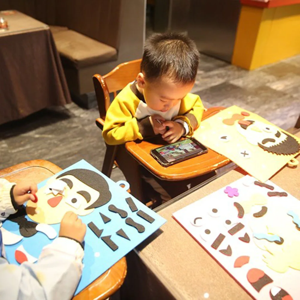 1 قطعة لغز الوجه وجوه قابلة للتغيير التعليمية التنمية المبكرة لغز مجموعة السماء الزرقاء التعلم التفاعل بين الوالدين والطفل