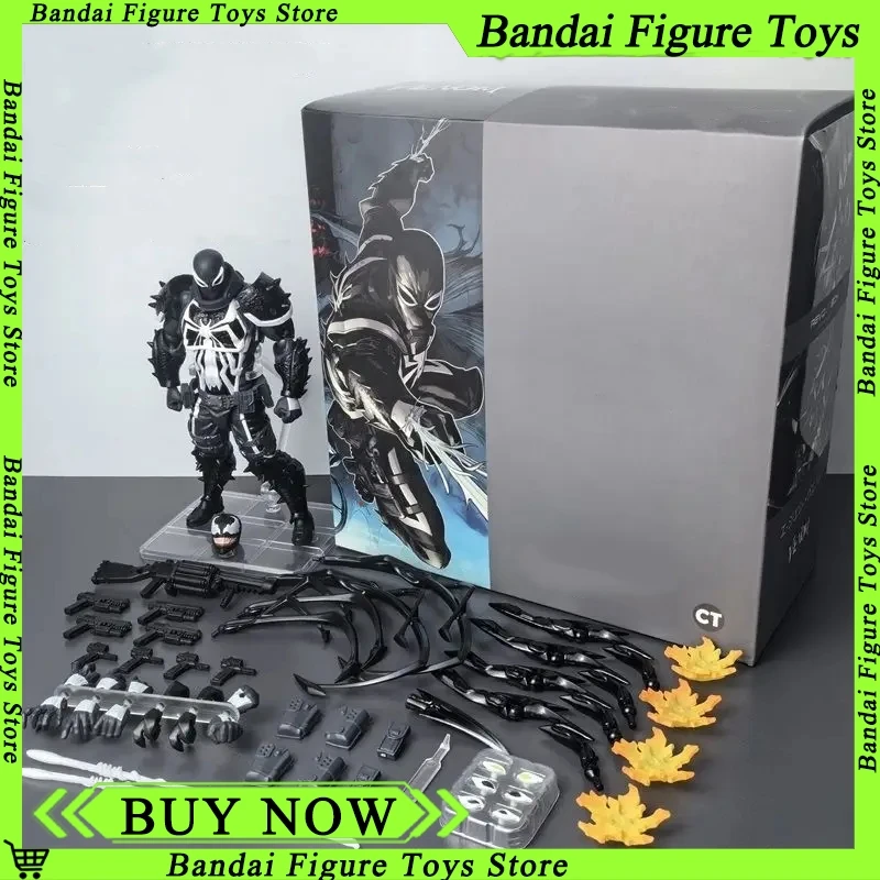 2026 Boneco de Ação Agente Venom Versão CT Kaiyodo Figura de Anime Marvel PVC Articulado Colecionável Eugene Thompson Modelo KO Brinquedo Presente