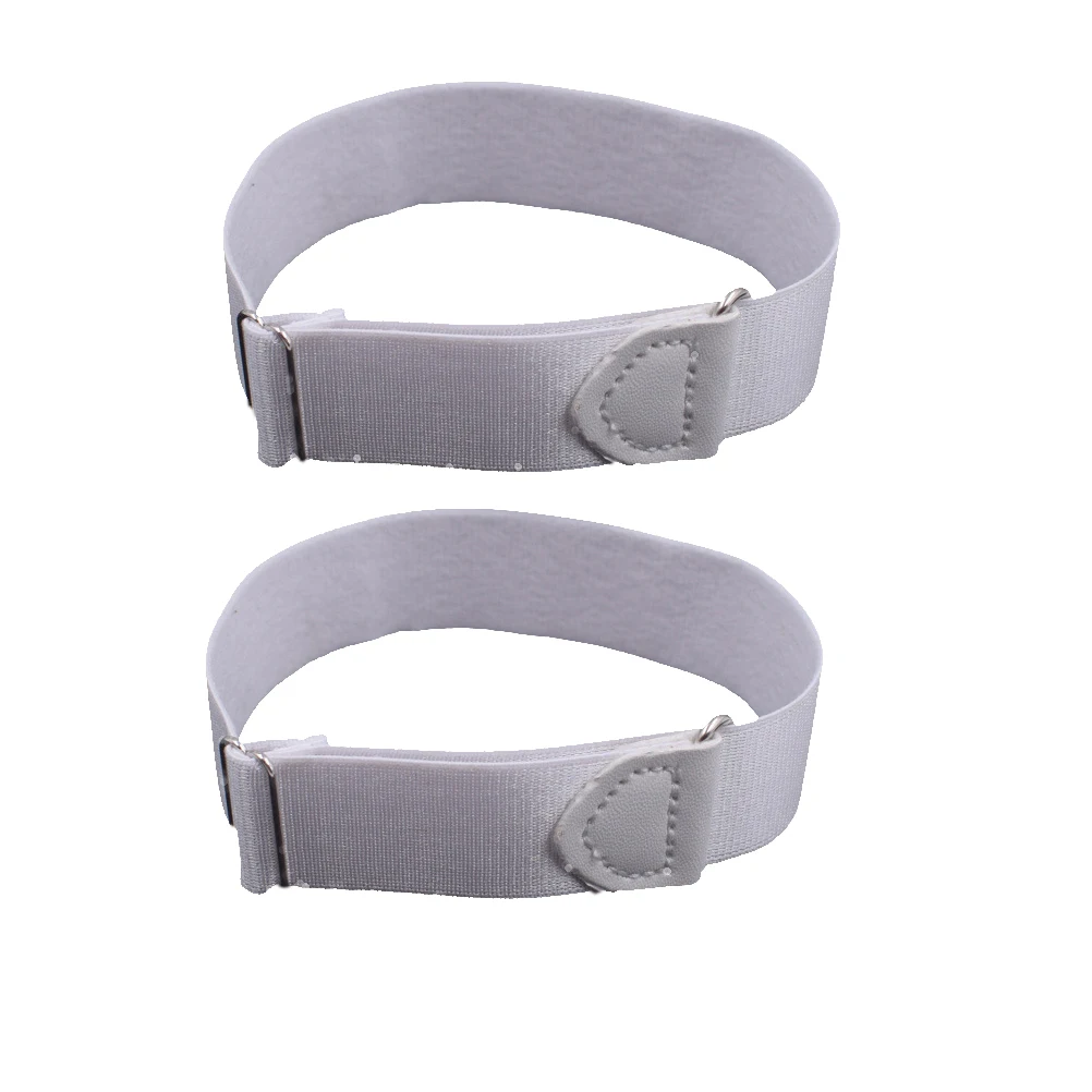 

2pcs Anti-slip Shirt Stay Belts Cuffs for Women Men White Formal Bands Sleeve Undershirt Suspenders Arm Garters Durable Gift