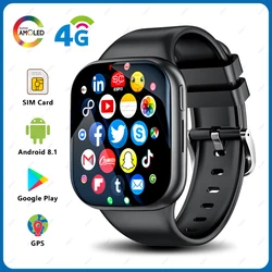 4G Network Smartwatch AMOLED Android Call GPS HD Camera NFC SIM Card WIFI Bluetooth Wireless Fast Internet Access Smart Watch