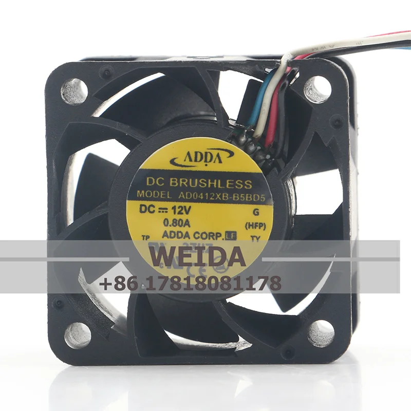 AD0412XB-B5BDS 4028   Original ADDA  4CM DC12V 0.80A four-wire server Violent fan 40*40*28MM