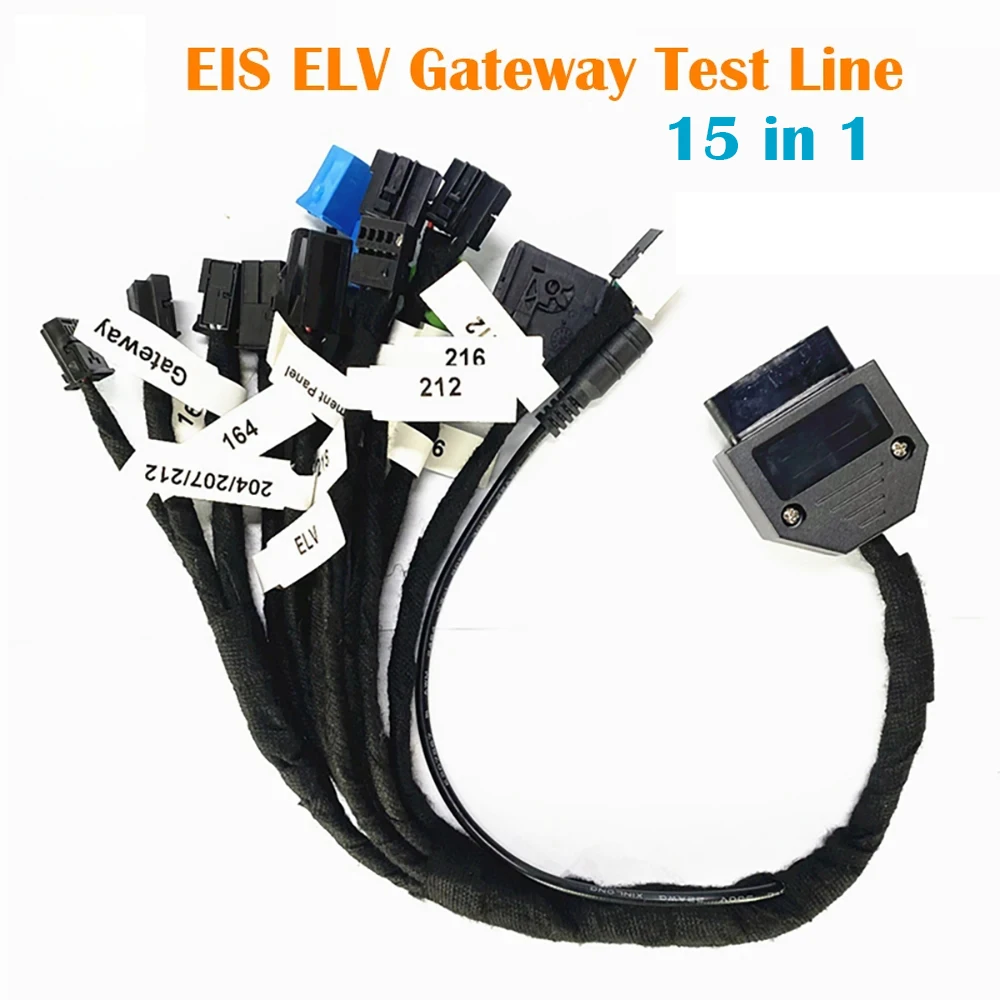 15in1 EIS ELV Gateway Test Line Platform Cables for Benz W164 W212 W221 W246 W218 W204 VVDI CGDI M-B Programmer Tool 15 in 1