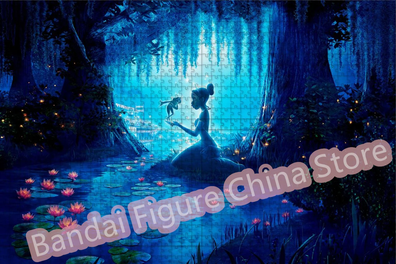 Disney Cartoon Educational Intelligence Jigsaw Puzzles The Princess and The Frog Puzzle for Kids Stress Relief Intelligence Toys