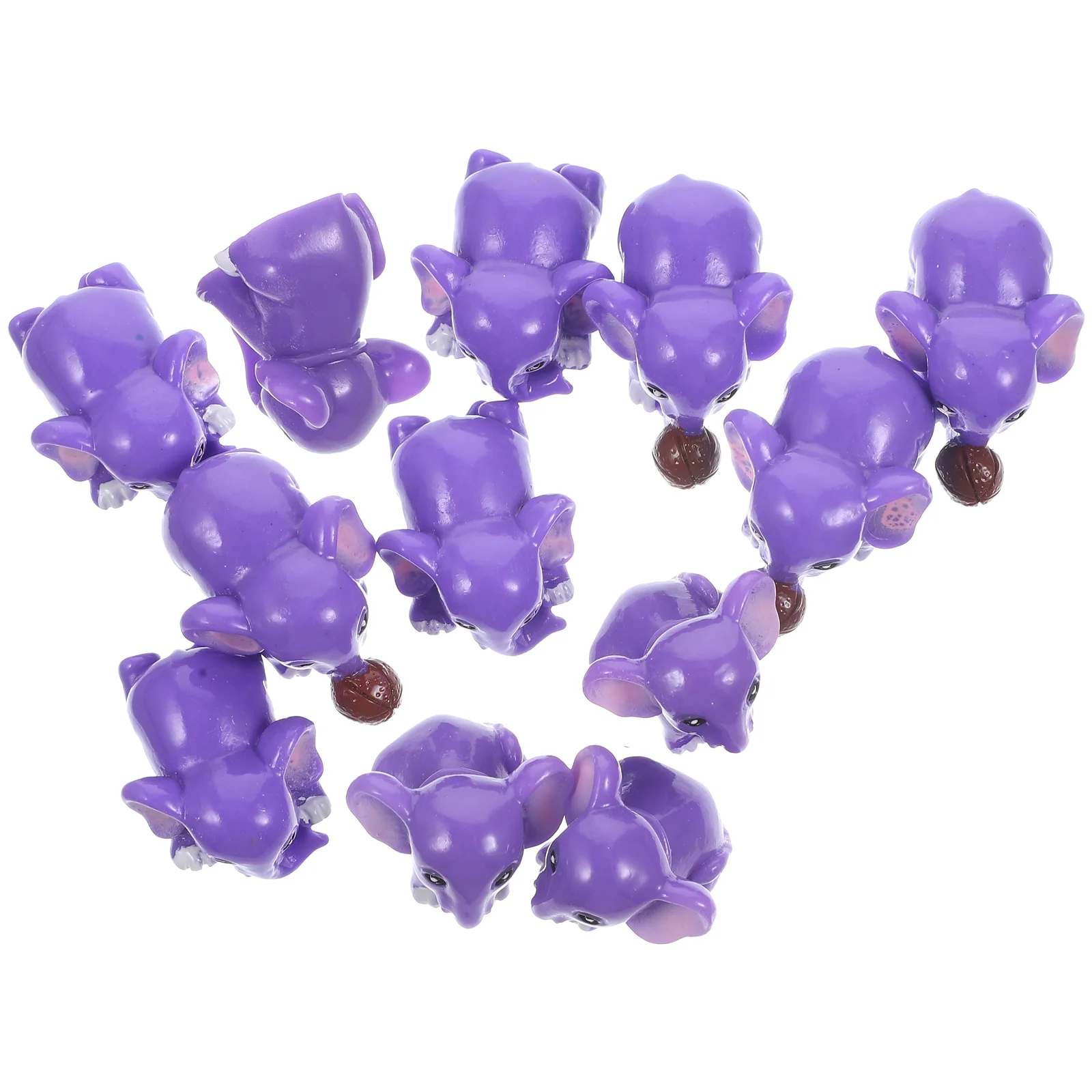 12 Pcs Resin Elephant Figurines Tiny Animal Decor Mini Statues for Garden Home Office Succulents Pot ornaments