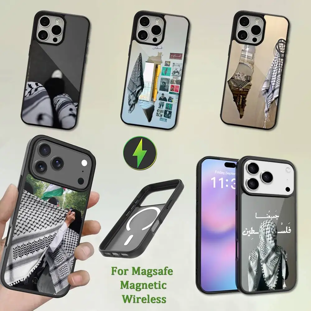 

Keffiyeh Hattah Fashion Phone Case For iPhone 13,12,11,16,15,17,14,Pro,Max,Plus,Mini,Magsafe,Magnetic Wireless Charging
