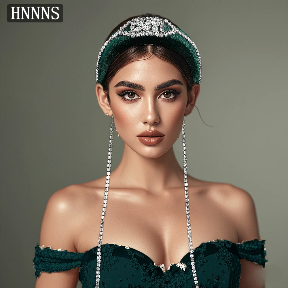 

TOPQUEEN Elegant Ladies Rhinestone Headbands Paired With Diamond Chains Tassels Exquisite Wedding Banquet Hair Ornaments YXA236