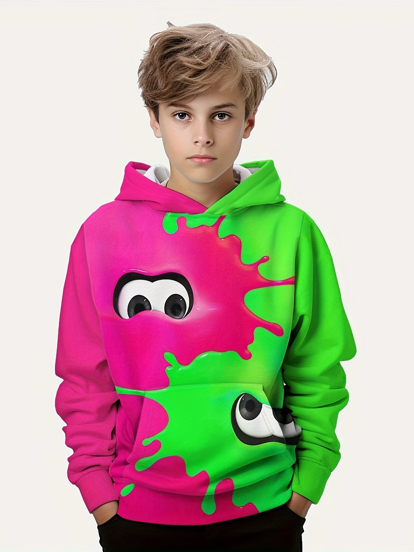 Kinder Kleidung Jungen Hoodies Langarm 3D Druck Kinder Frühling Herbst Kleidung Casual Stilvolle Outdoor Jungen Kleidung Pullover Tops – Detail 7