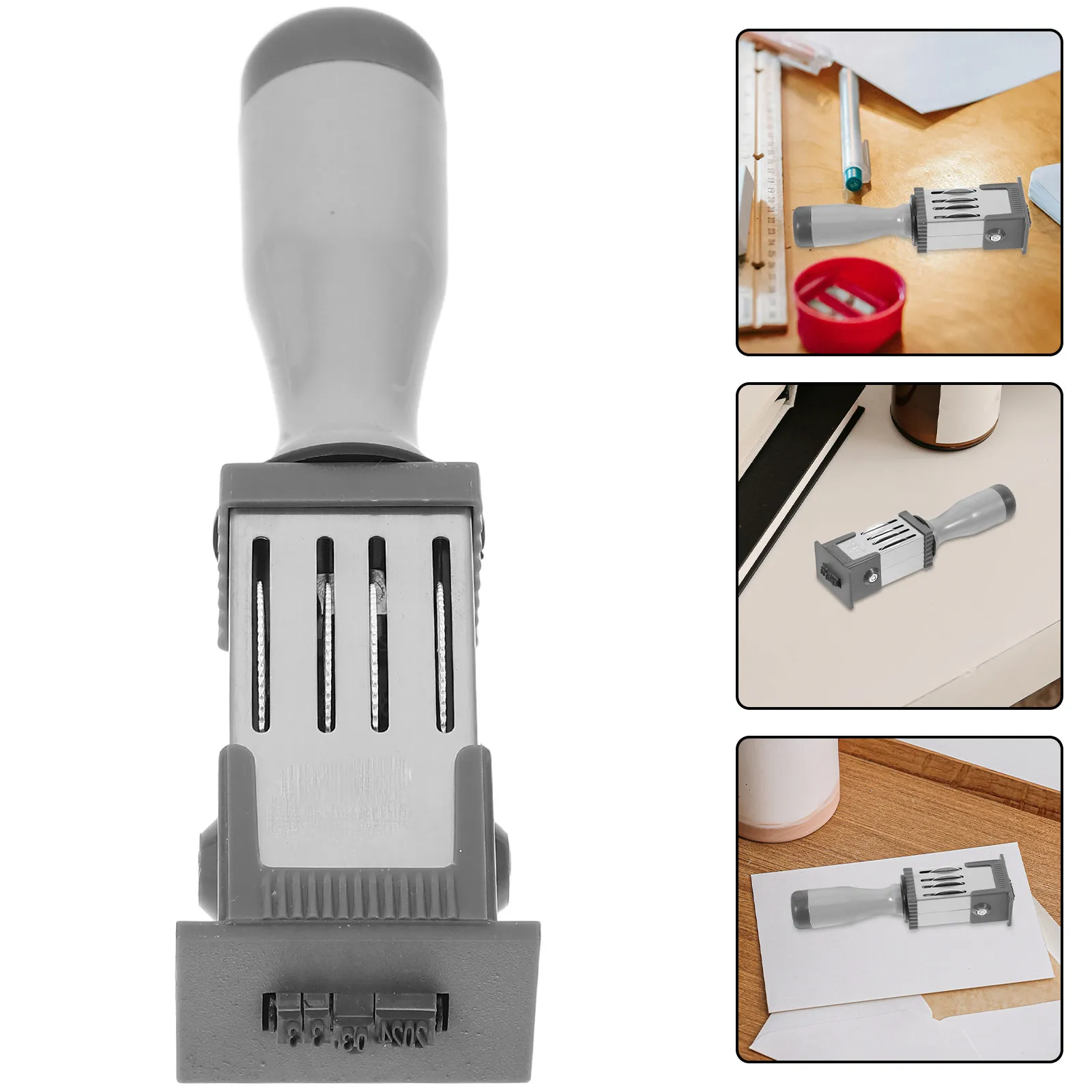 

Inking Date Stamper Portable Metal Adjustable Day Month Year Stamp for Office Accounting Bookkeeping Documentation