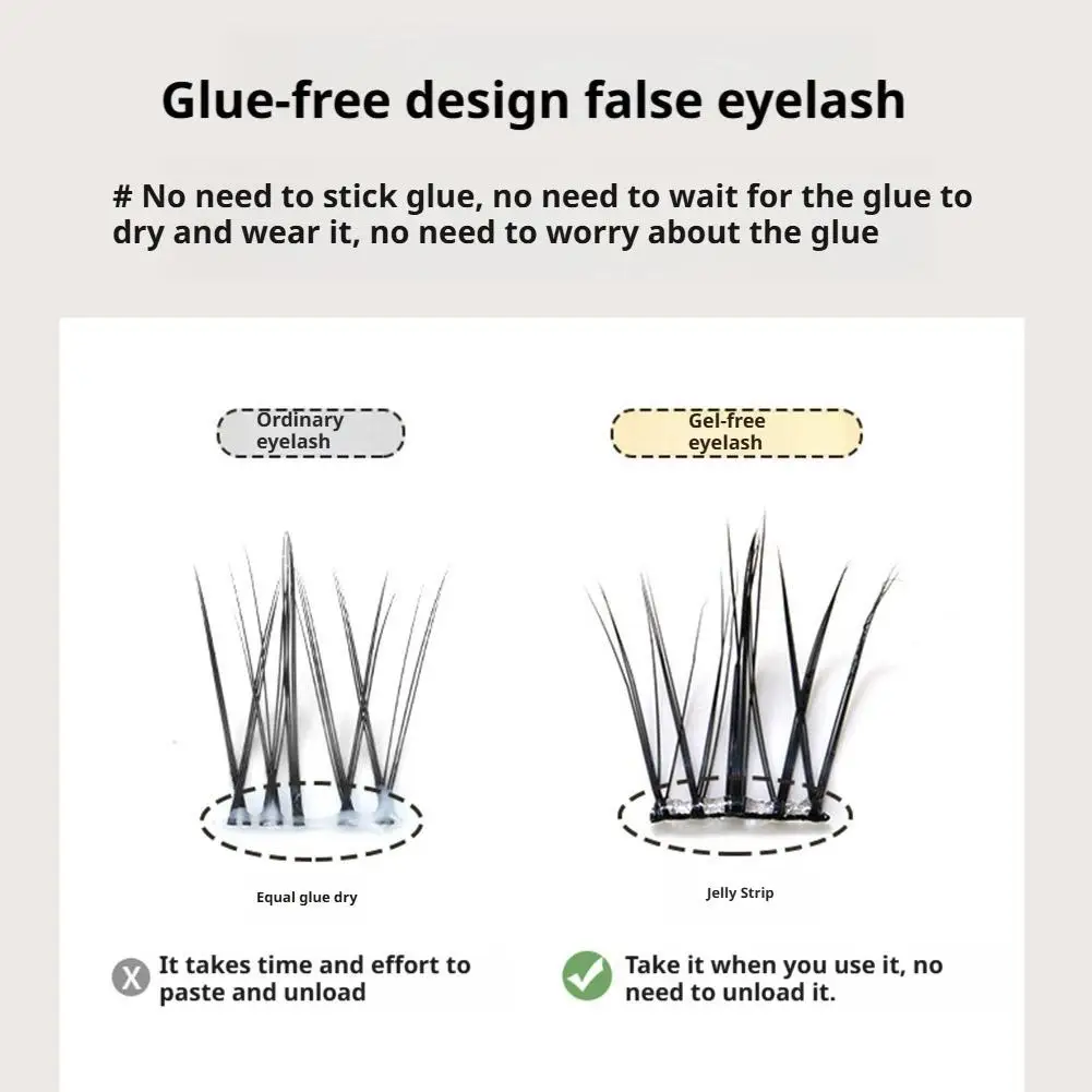 Cílios postiços estrela menina série auto-adesivo sem necessidade de cola natural realista olhar cílios inferiores para mulheres maquiagem diária festa