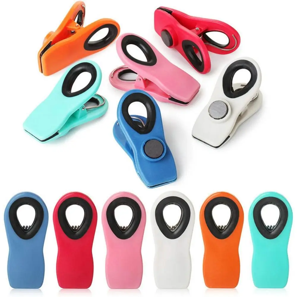 Moisture-proof Refrigerator Magnetic Clip Food Grade Non-slip Memo Note Magnet Clip Strong Magnet Food Sealing Clip Memo Note