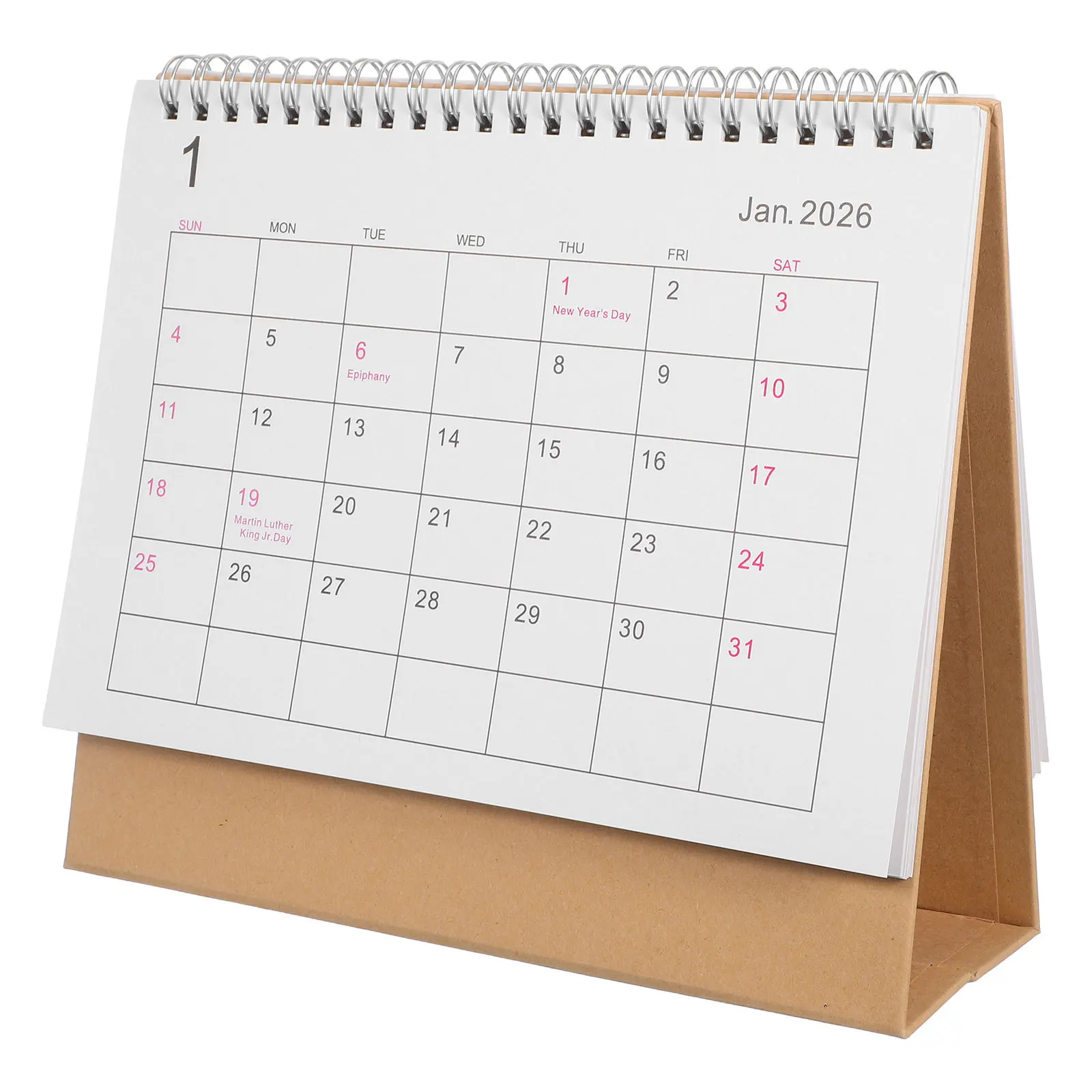 

Small Desk Calendar 2026 Standing Flip Planner Thick Paper Desktop Organizer Office Home Use Little Desk Calendar