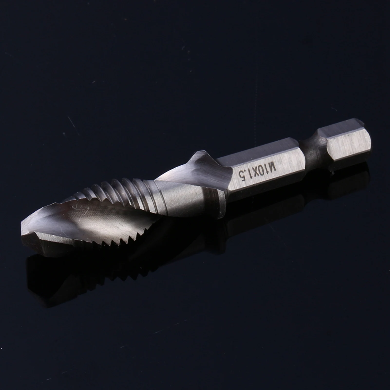 M10 HSS 1/4インチ六角軸ドリル＆タップテーパードリルビット電動工具部品タップテーパードリルビット