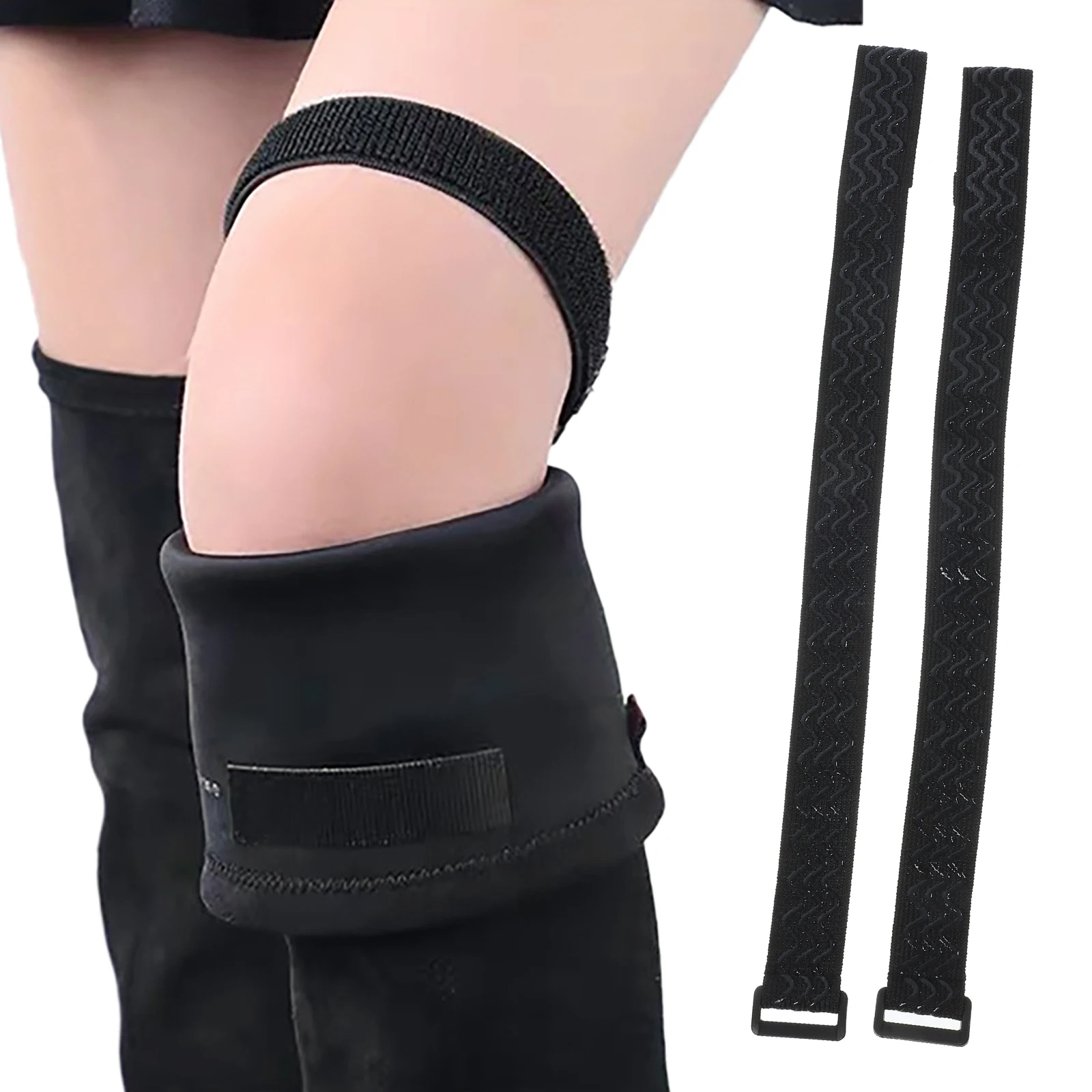 

2Pcs Boot Straps Elastic High Boots Tape Thigh Garters Fixing Kit Suit Pants Jeans Stockings Prevent Slipping