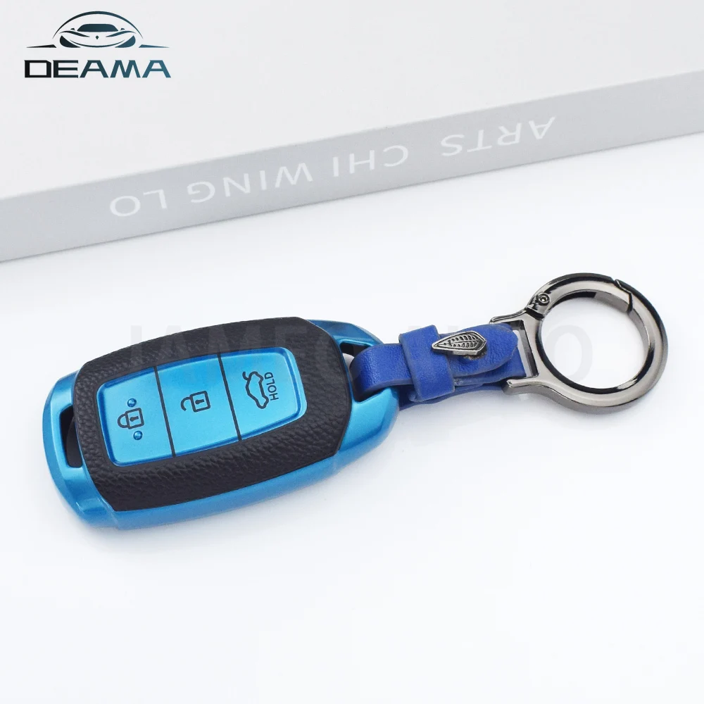 4 Buttons Tpu Car Key Case Cover for Hyundai Palisade Limited 2020 SEL 2023 Elantra Sel Elantra Santa Fe Veloster Protector