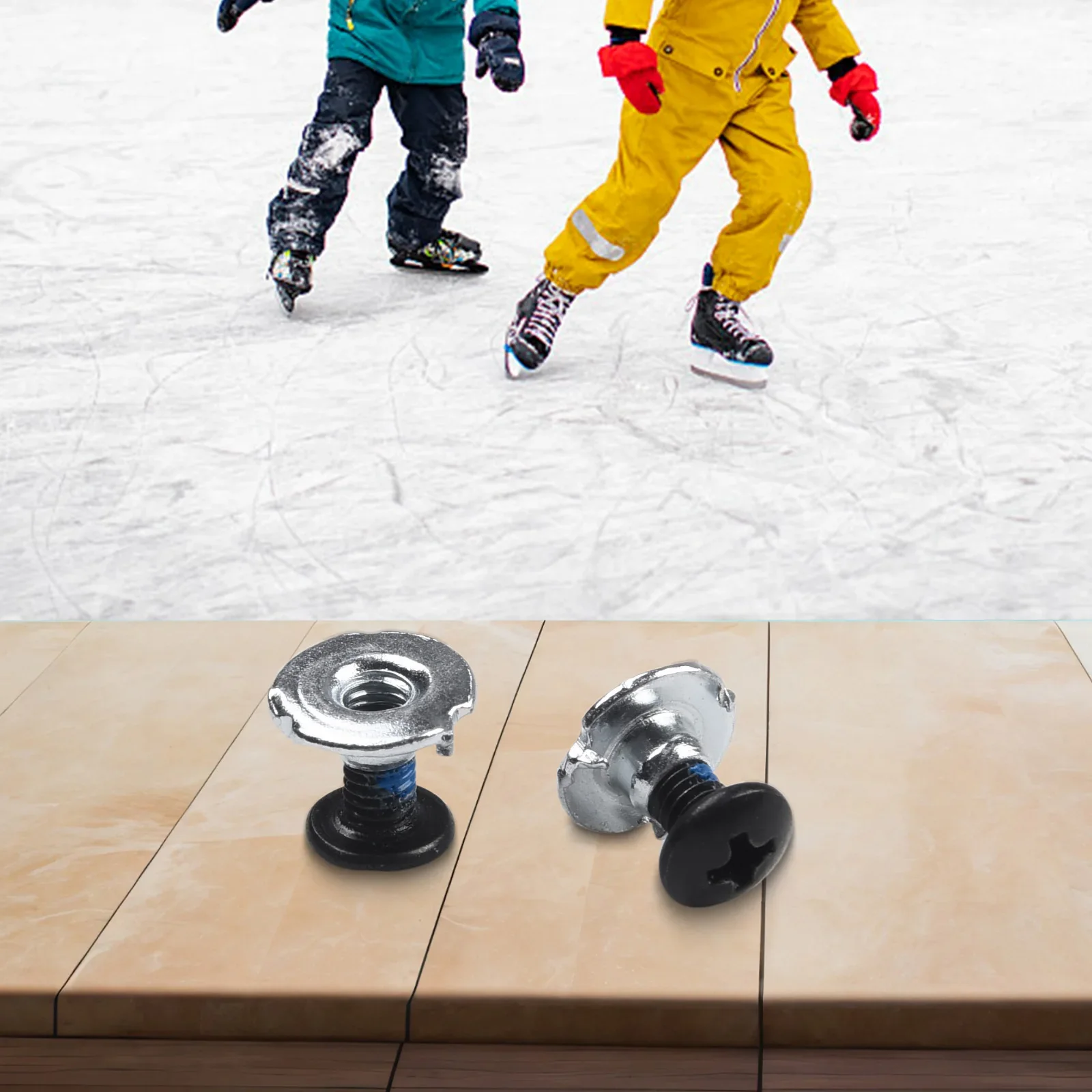 10 pares de tornillos de montaje de reparación de repuesto para patines en línea, pieza de perno de tuerca, accesorios de reparación de tornillos