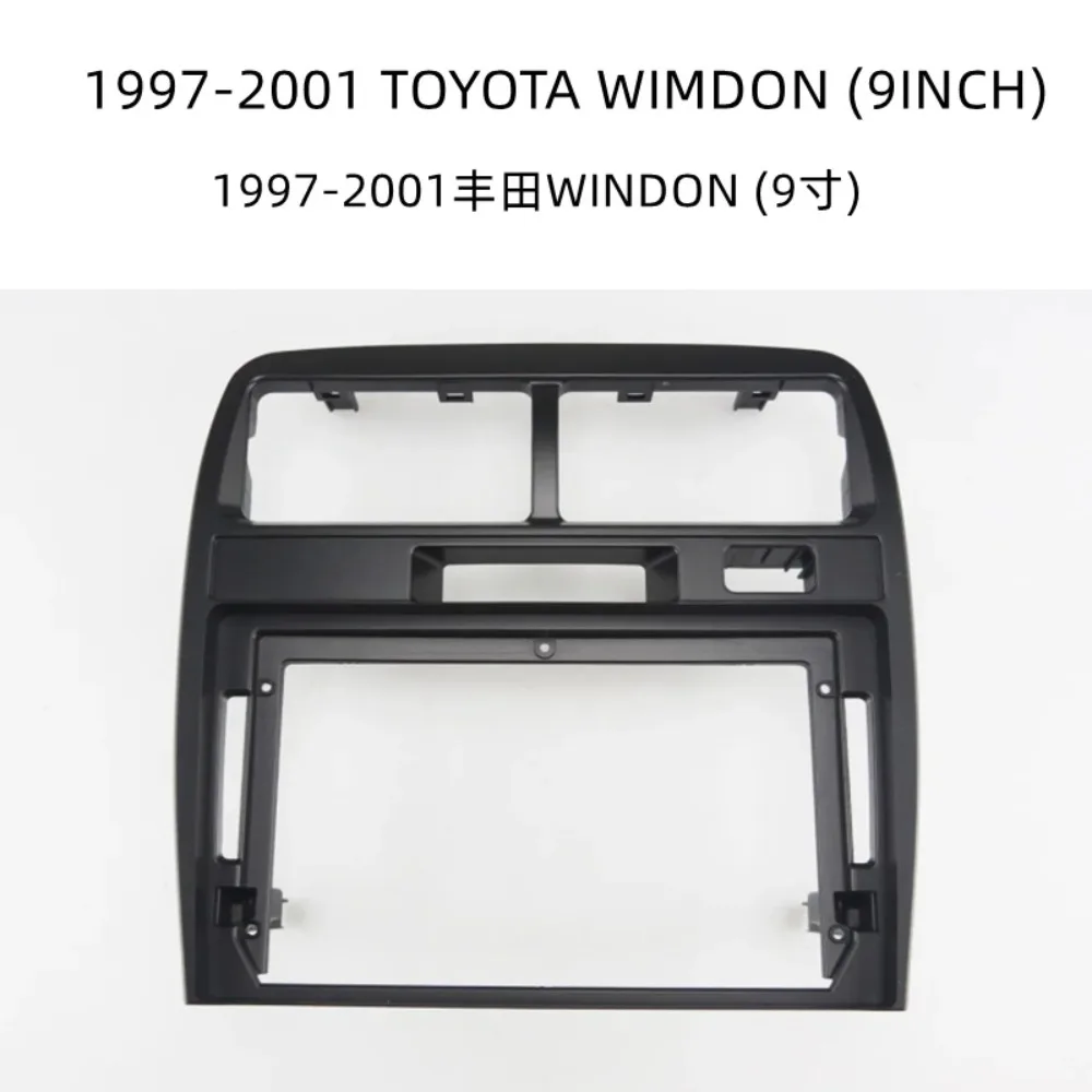

For1997-2001 TOYOTA WIMDON 9''Car Frame Fascia Android GPS MP5 Radio Audio Dash Fitting Fascias Adapter Panel Kit ABS No Battery