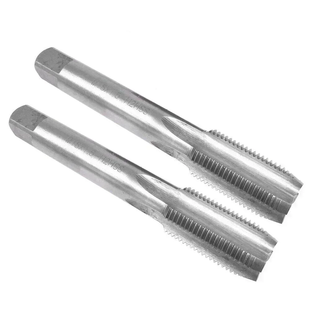 2Pcs Taps Right Hand 18*1.5mm 90mm High Speed Steel Material Metric Taper Orientation Overall Length Hand Taps