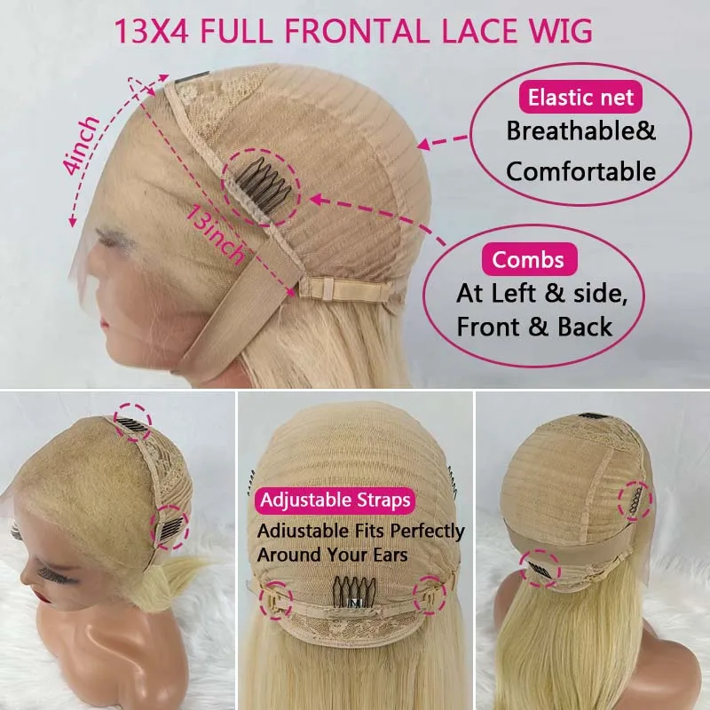 30 inch lace front wig 613 lace frontal blonde brazilian human hair wig sale straight full frontal 13x4 13x6 hd lace wigs