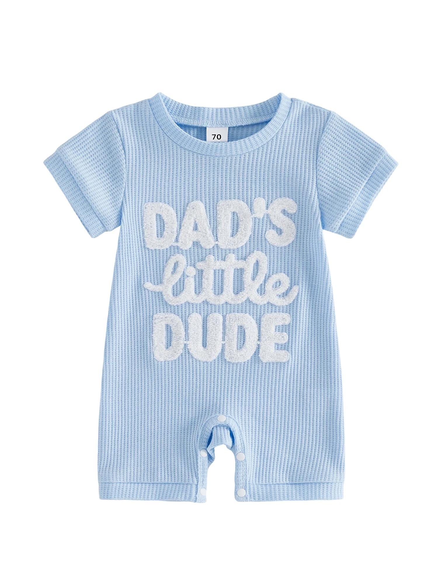 

Легкий хлопковый комбинезон для младенцев с вышитыми инициалами и короткими рукавами для летнего комфорта