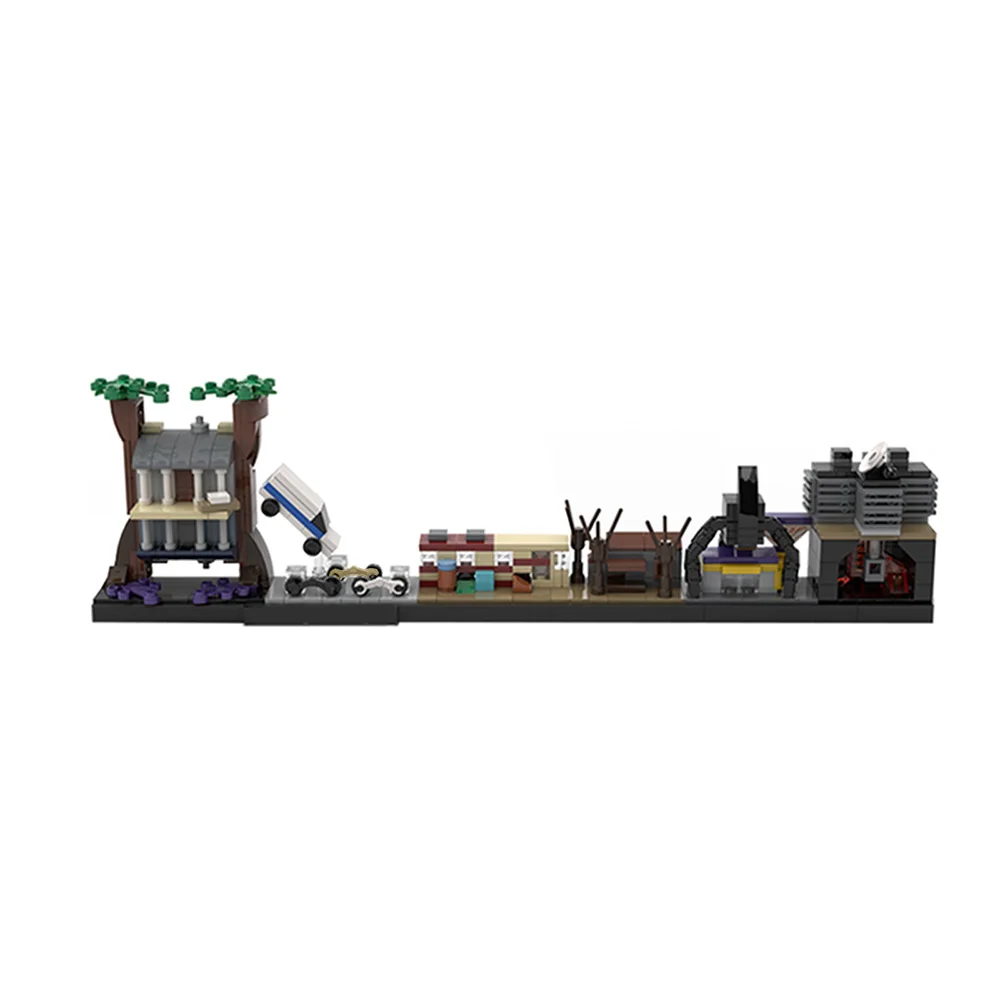 

Строительные блоки Mystery Town Skyline MOC, ретро-лаборатория 80-х годов с радиобашенью, диорама «Сверхъестественное» для любителей взрослых