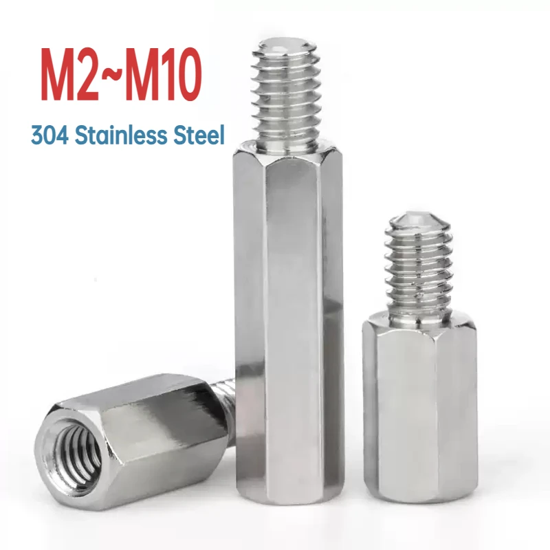 304 Stainless Steel Standoff PCB Support Male Female Hex Board Spacing Screw Column Pillars Spacers Bolt M2 M2.5 M3 M4 M5M6M8M10