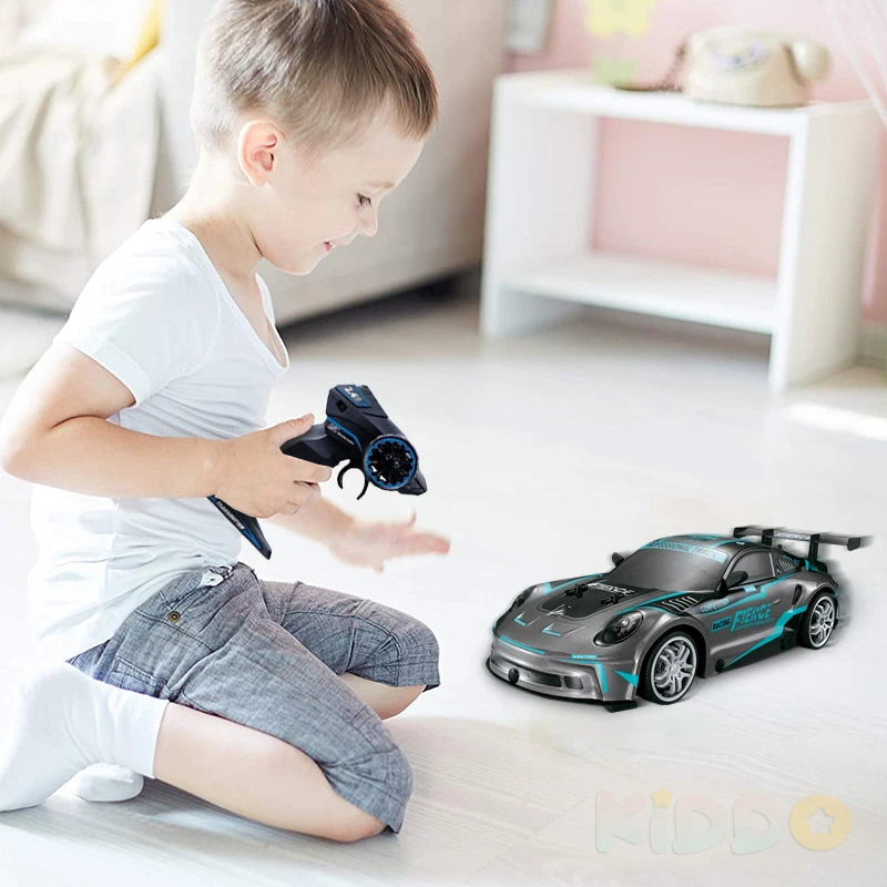 Coche de carreras a Control remoto para niños, camión deportivo de alta velocidad con luz, 1:14