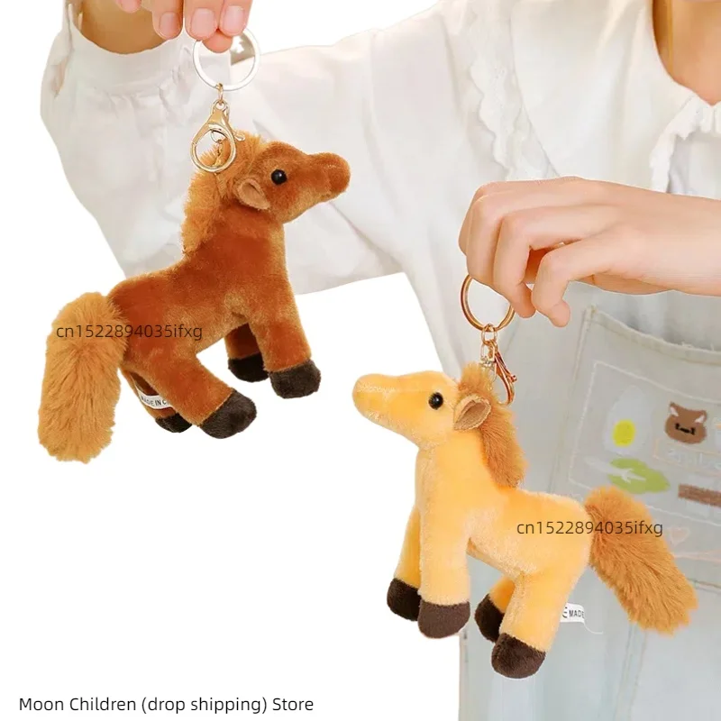 Nieuwe Paard Pluche Hanger Speelgoed Knuffeldier Pop Schattig Paard Sleutelhanger Woondecoratie voor Woonkamer Verjaardagscadeau voor Kinderen