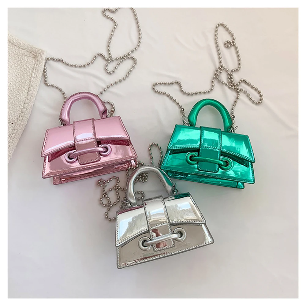 Vintage Women Silver Chic Crossbody Bag Luxury Designer Small Shoulder Bags Fashion Gold Mini Coin Purse Cute Pu Leather Handbag