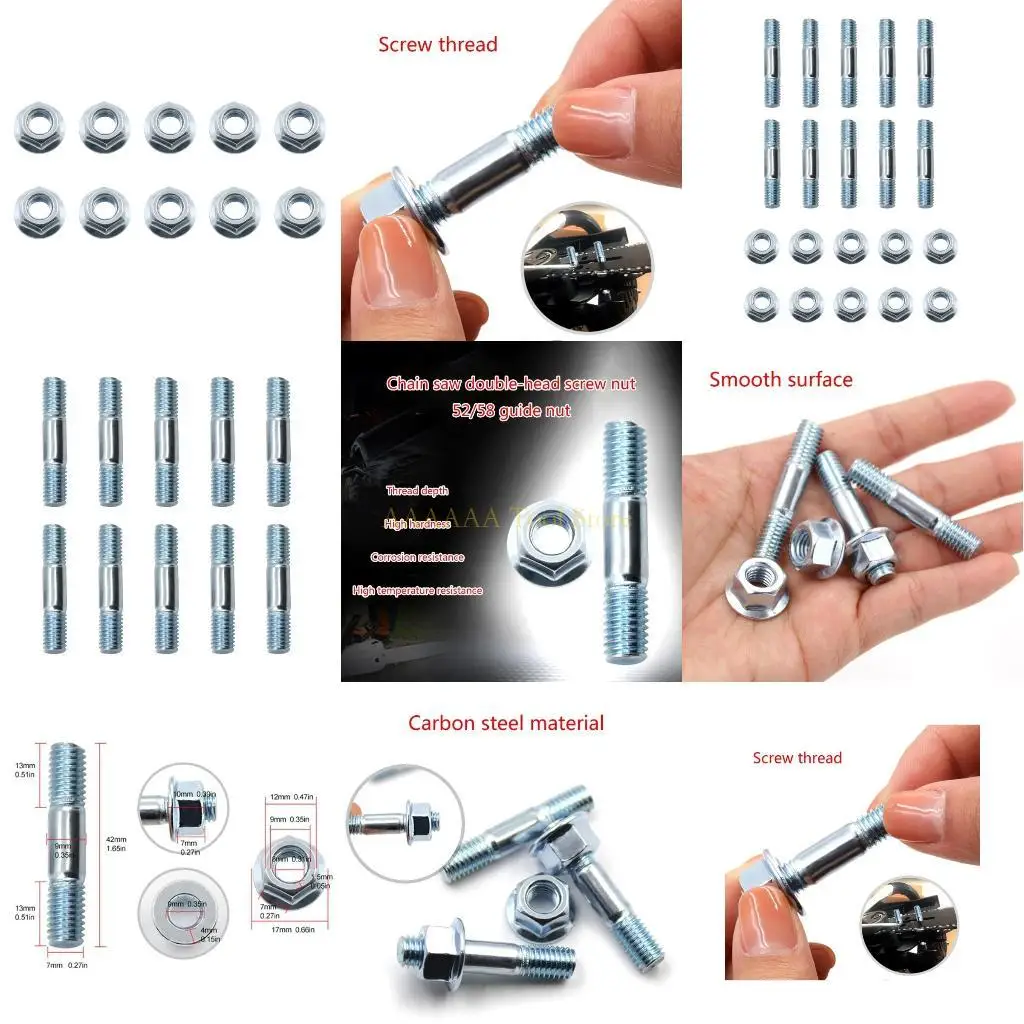 

A2BE Chainsaw Replacement Nut/Bolt Chain Nut Double-headed Nut Outdoor Power