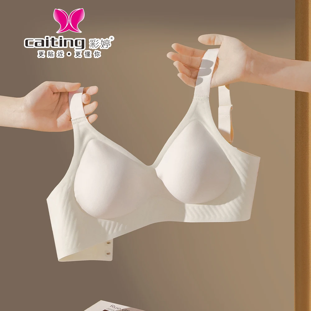 CAITING Intimo donna senza cuciture Reggiseno push up sexy Piccolo petto raccolto Supporto regolabile Piccolo reggiseno superiore sottile e confortevole