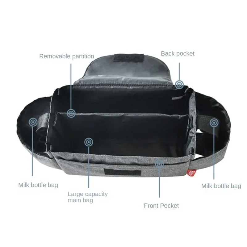 Torba do wózka dziecięcego, torba do przechowywania akcesoriów do spacerów, torba wisząca, torba dziecięca o dużej pojemności do użytku na zewnątrz
