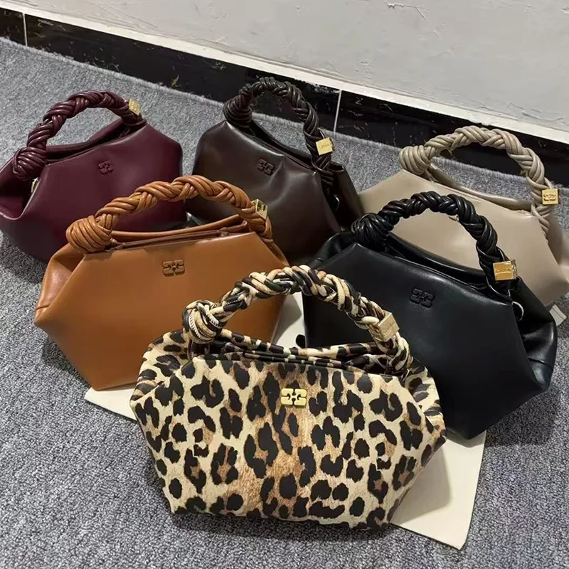 2026 Women Luxury Designers Genuine Leather Shoulder Bags Lady Chic Hexagonal Woven Crossbody Bags Daily Casual Handbag