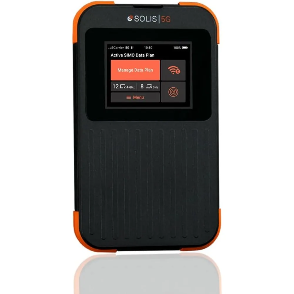 Solis 5G WiFi Mobile Hotspot, Local and International Coverage Router, Multi-Carrier Access, No Contract or SIM Card Required