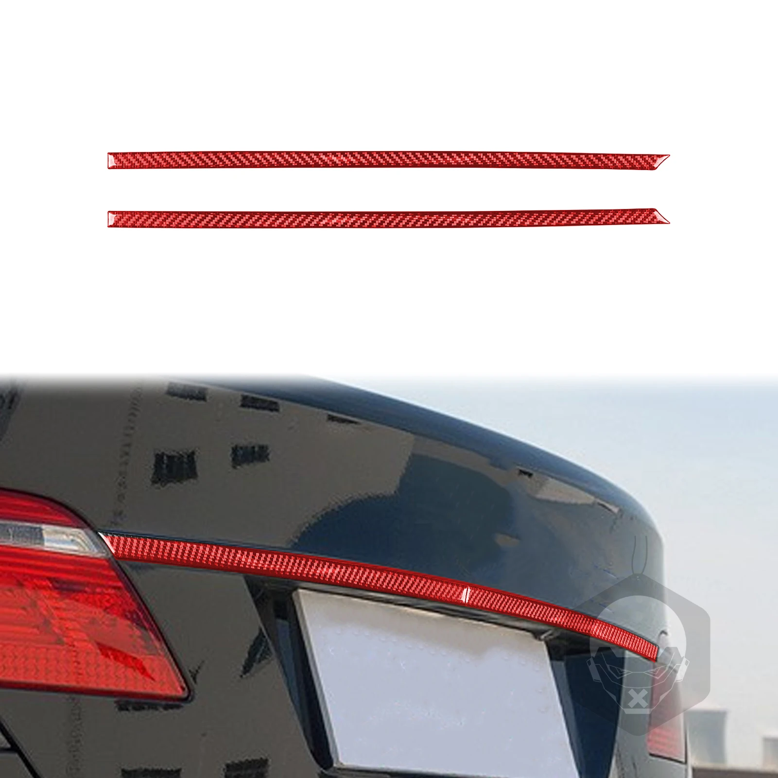 For BMW 7 Series E65 E66 2002 2003 2004 2005 2006 2007 2008 Accessories Carbon Fiber Exterior Trunk Trim Sticker Decorative