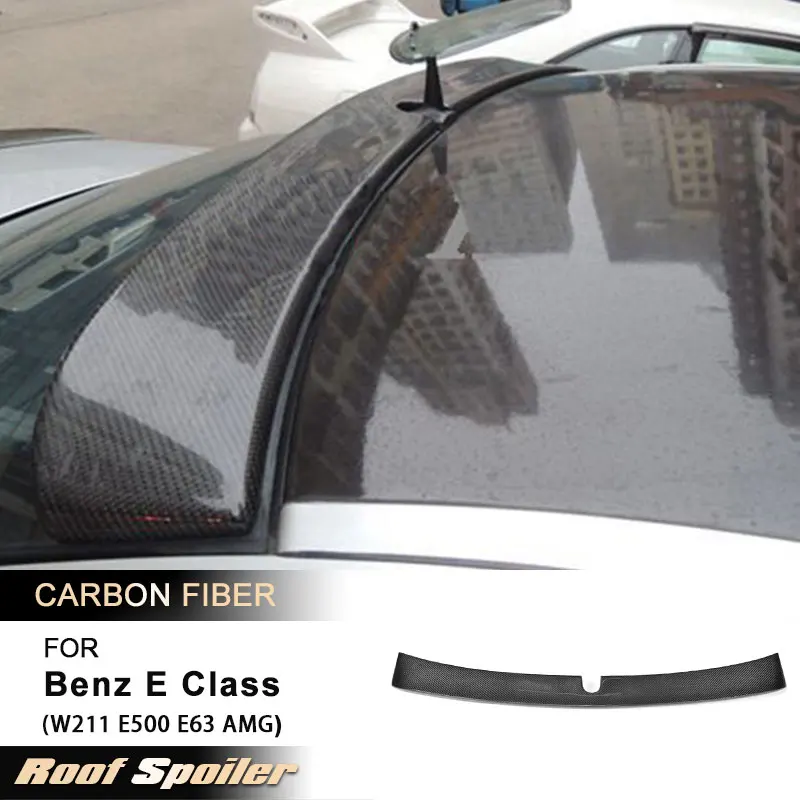

Car Rear Roof Spoiler Wings for Mercedes Benz E Class W211 E500 E63 AMG Sedan 2002-2008 Rear Spoiler Wing Lip Carbon Fiber FRP