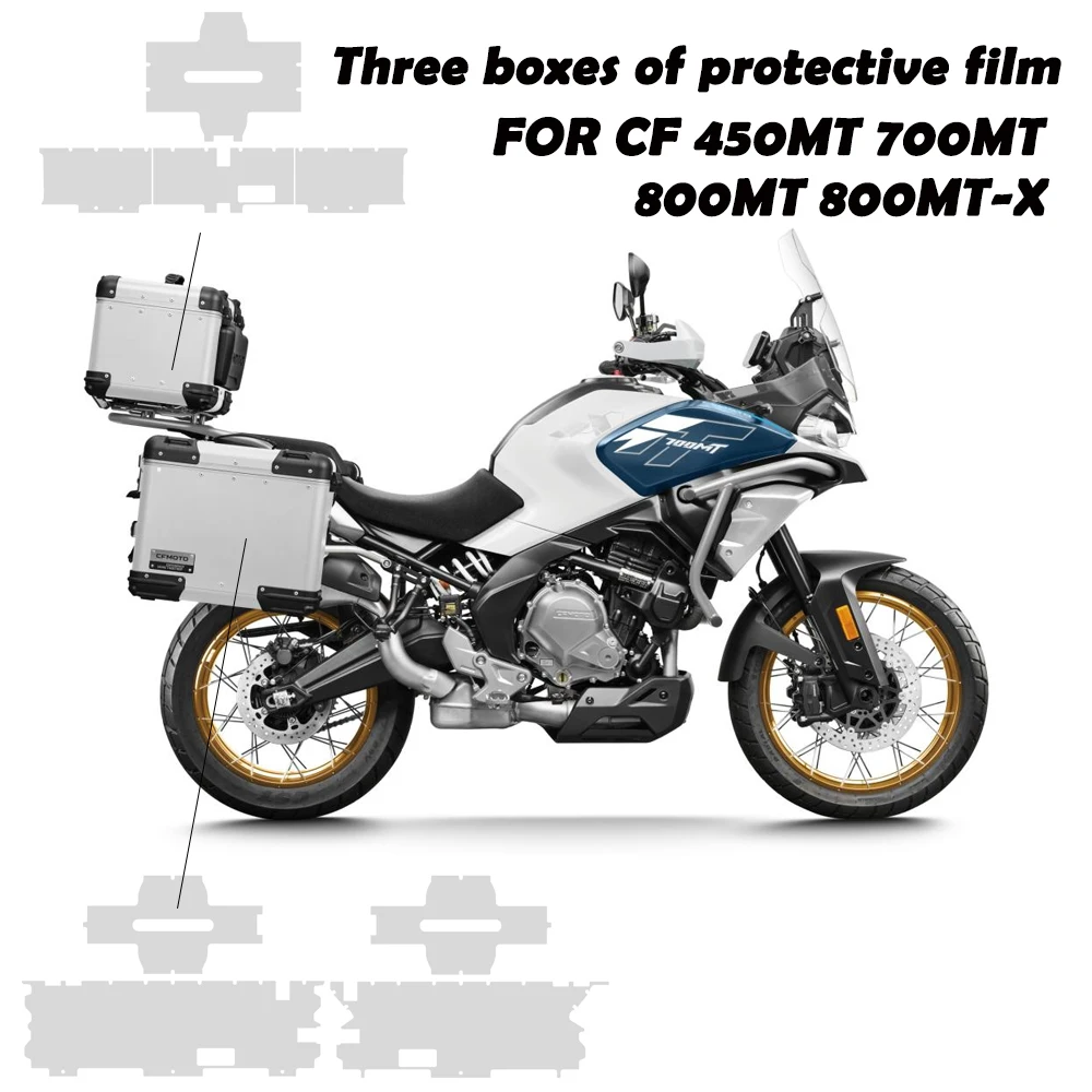 

450MT Защитная пленка для багажа PPF для CFMOTO 450 MT 700MT 800MT 800MT-X TPU PPF Защитная пленка с тремя коробками Яркий свет
