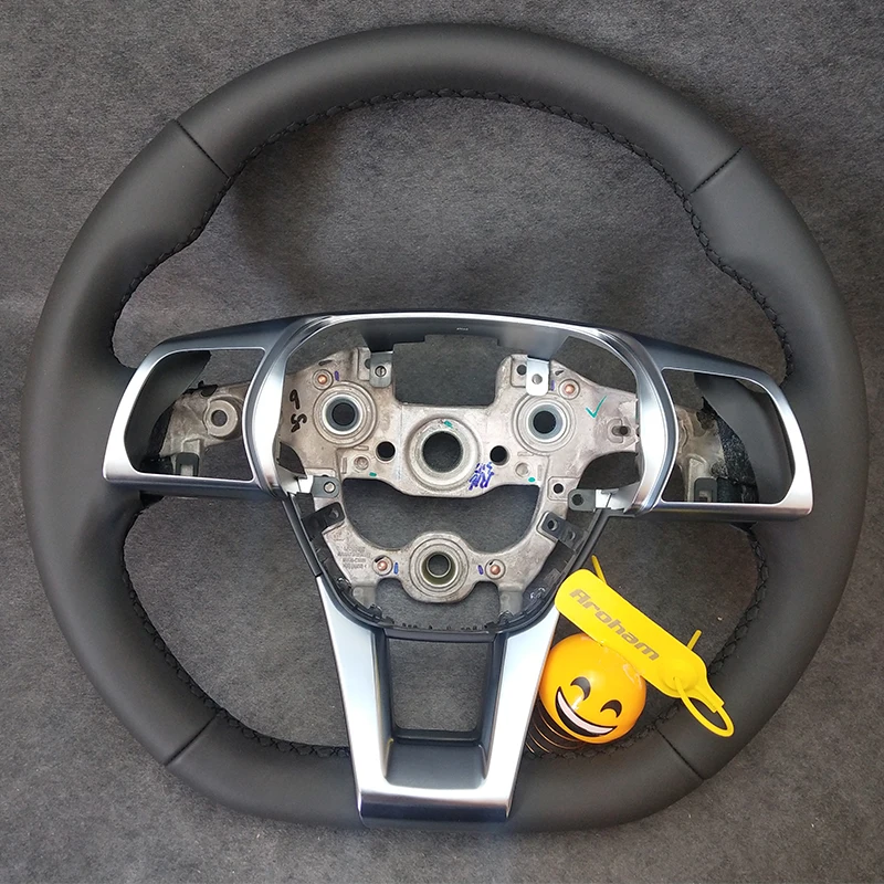 Aroham Genuine Leather Steering Wheel For Hyundai Sonata 9 2015 2016 2017 2018 2019 1.6T