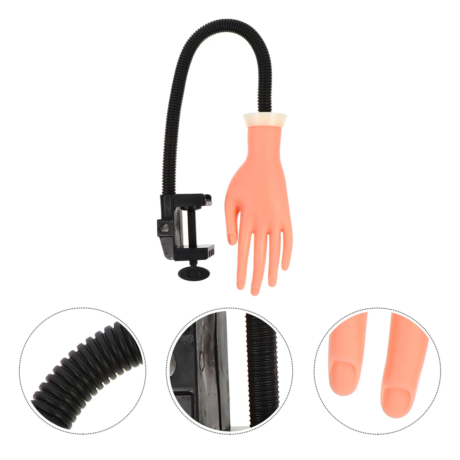 

Movable Fake Hand for Nail Art Practice Premium Manicure Training Tool Reusable Flexible False Hand for Beginners and Salon