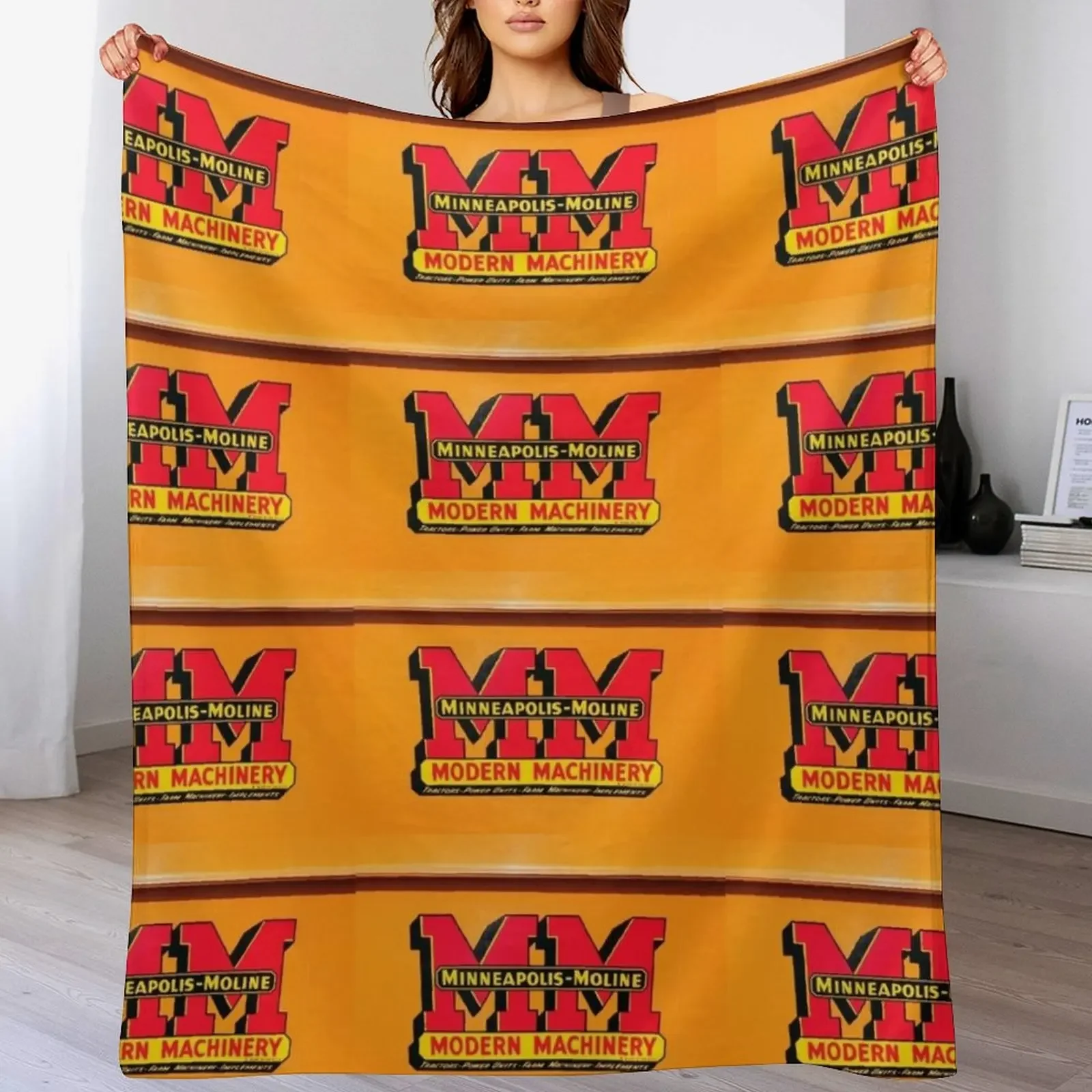 

Vintage Modern Machinery Throw Blanket Fade Resistant Durable Throw Blanket