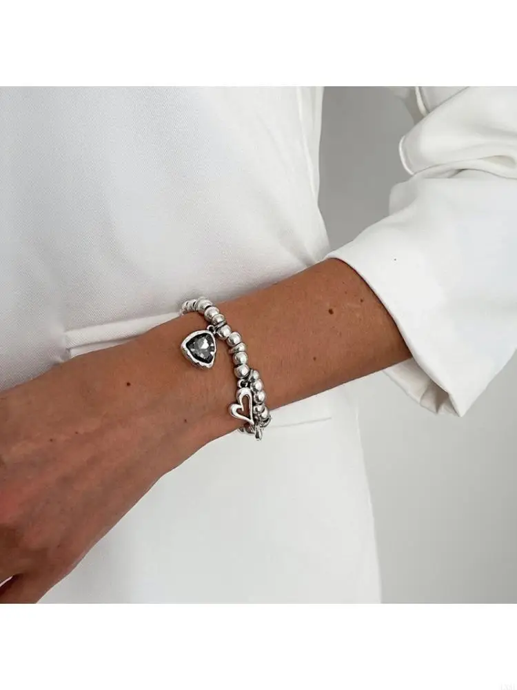 pingente-coracao-preto-pulseira-corrente-ajustavel-com-designs-retro-joias-femininas
