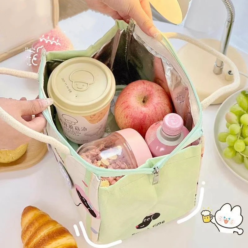 Lunch Bag For Picnic Portable Large Capacity Lunch Bag Collapsible Thermal Breakfast Organizer Portable Insulated Storage Bag