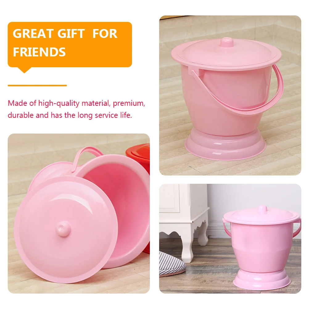 

Chamber Pot Reusable Urinal Potty Emergency Toilet Bucket For Easy Cleaning Bathroom Essentials Ergonomic Design