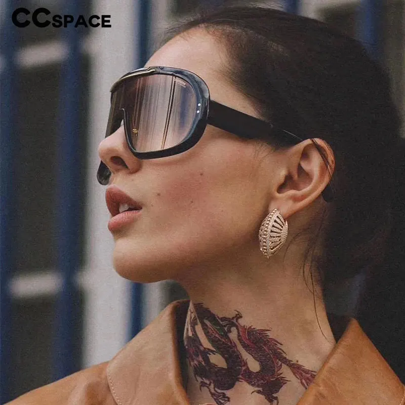 Oversized One Lens Goggle Sunglasses Men Women Fashion Shades UV400 Vintage Glasses 46151